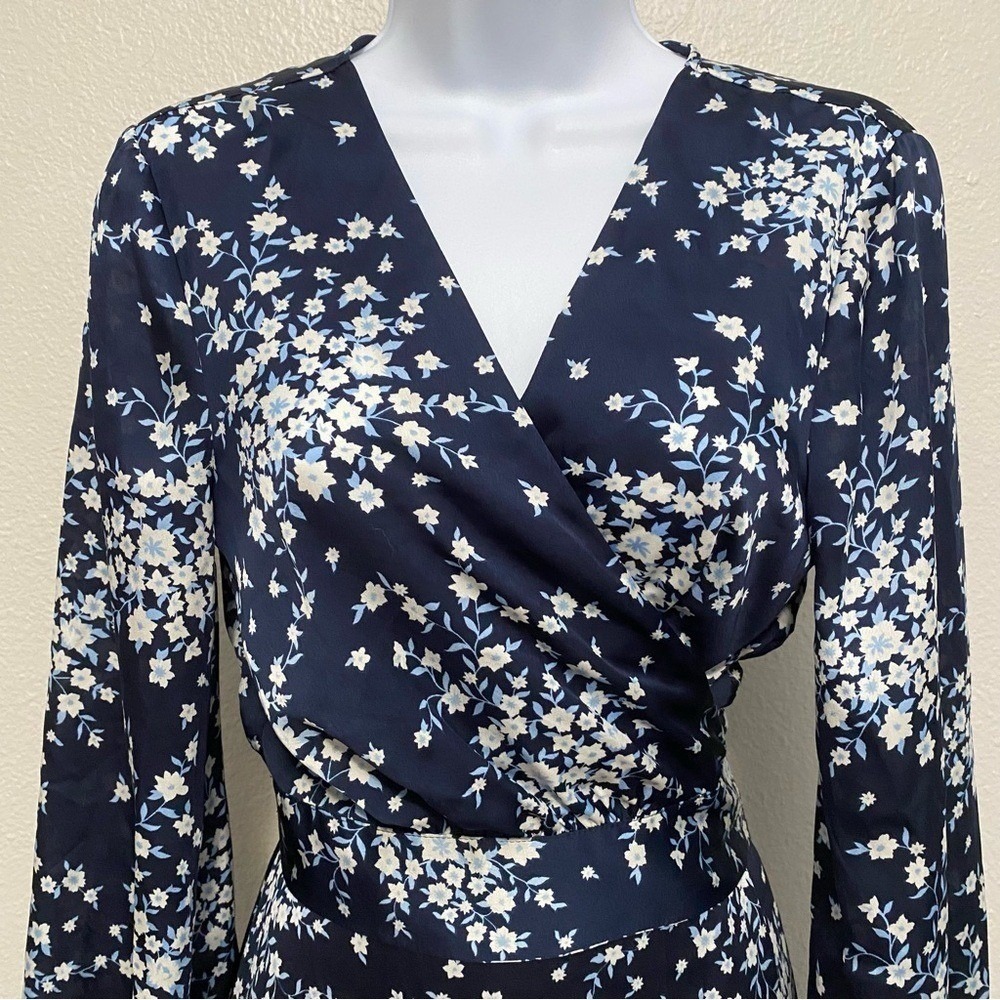 BCBGMaxAzria Floral Wrap Top Maxi Skirt Set M Wedding Guest Spring Event - Picture 2 of 16